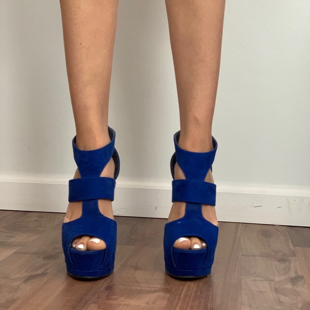 Blue Suede Heels